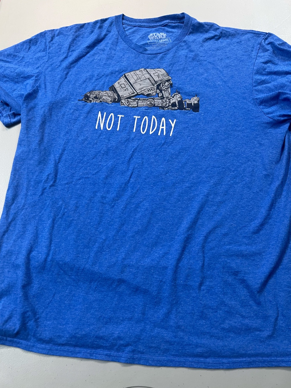 Star Wars AT-AT Not Today Graphic T-Shirt Blue Size XL Disney Lucasfilm